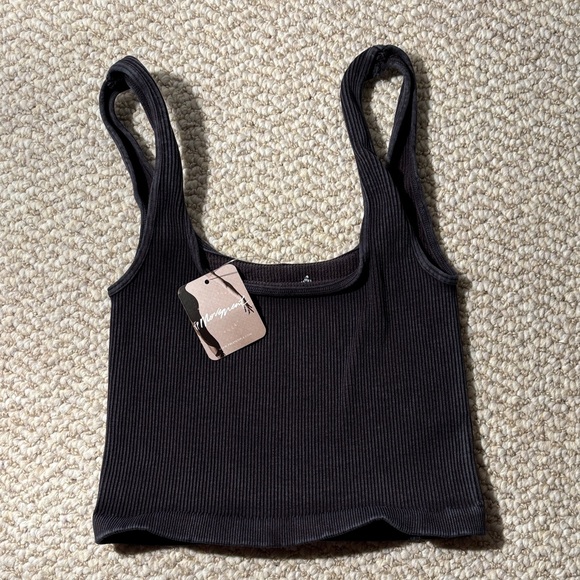 FP Movement by Free People Tops - NWT FP Movement Washed Black Happiness Runs Tank Crop Wmns Size XS / Small